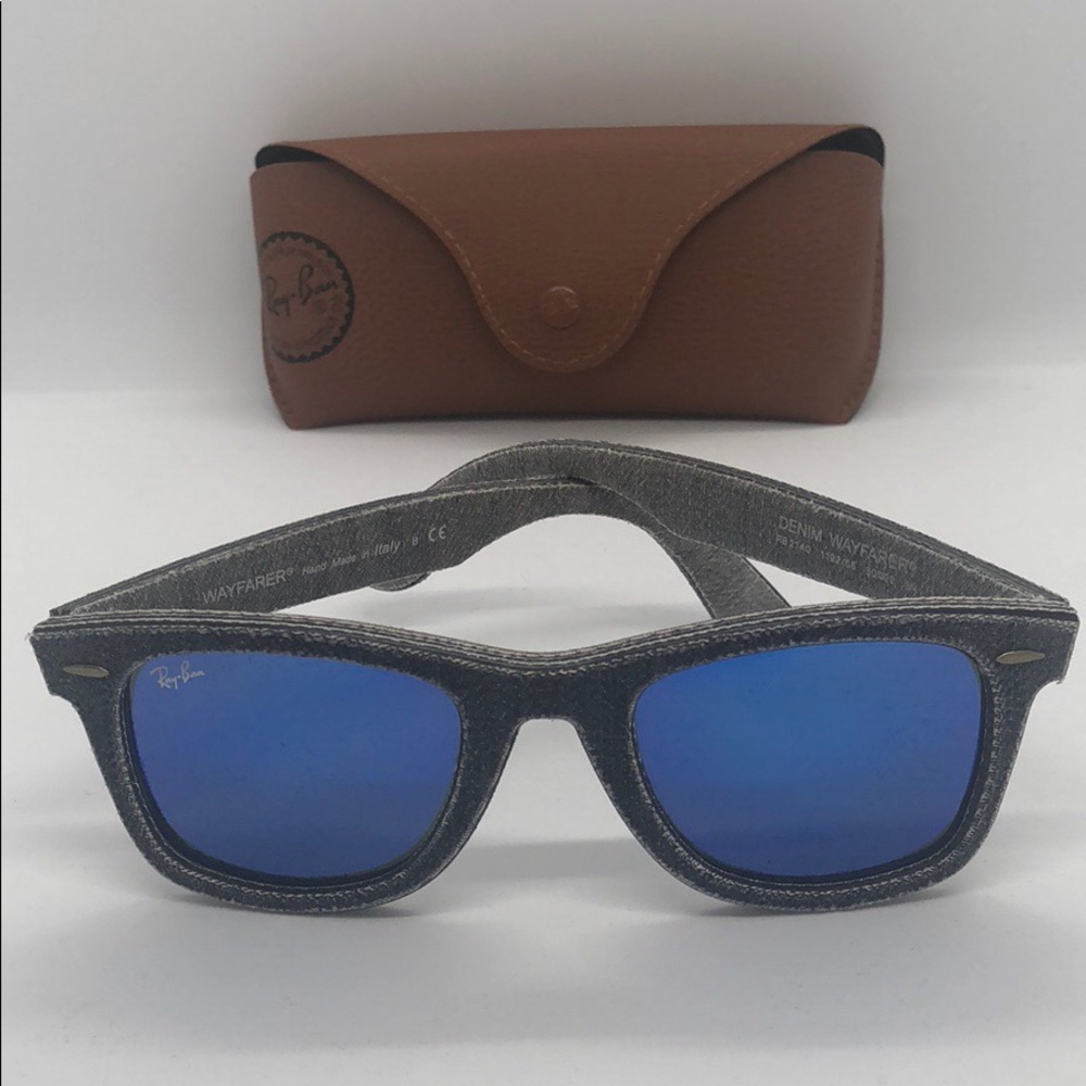 *SOLD* NEW RAY-BAN Gray Denim Wayfarer Sunglasses